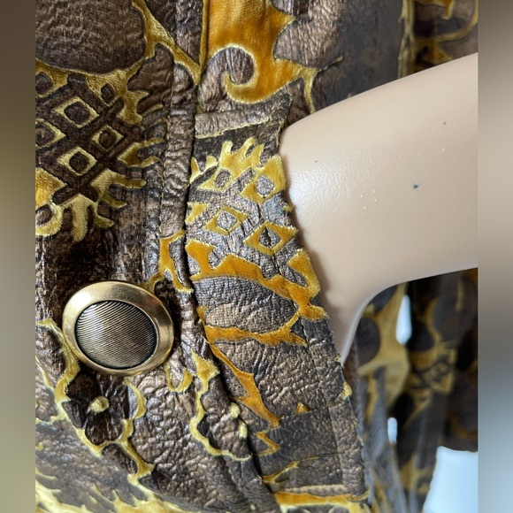 Tracy McWilliams Gold & Brown Jacket size M - Picture 7 of 10